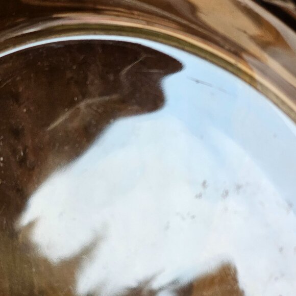 Pyrex Visions Amber Glass Fluted Pie Pan #229 crimped brown deep dish plate 10" - Picture 10 of 12